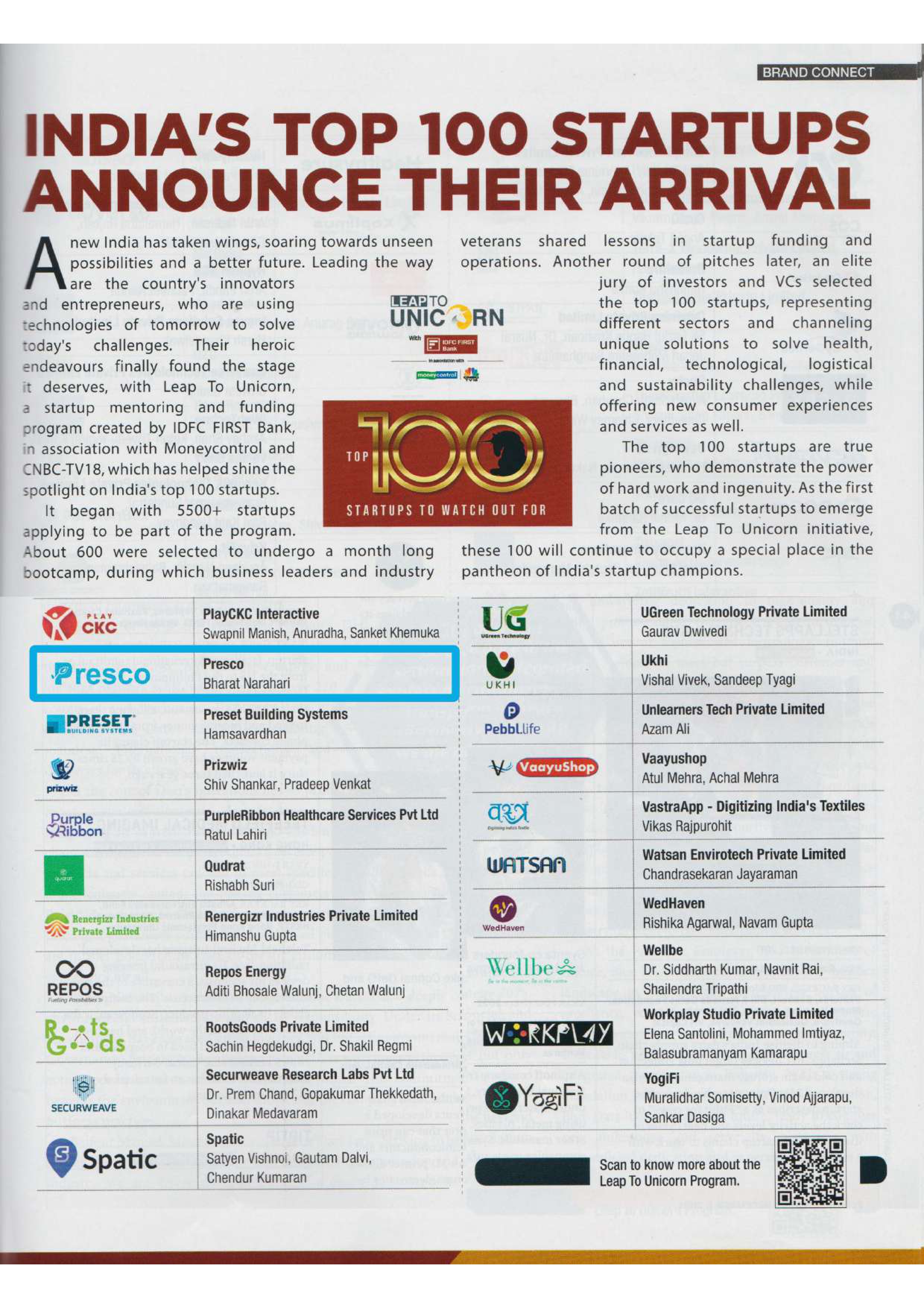 Forbes Recognition